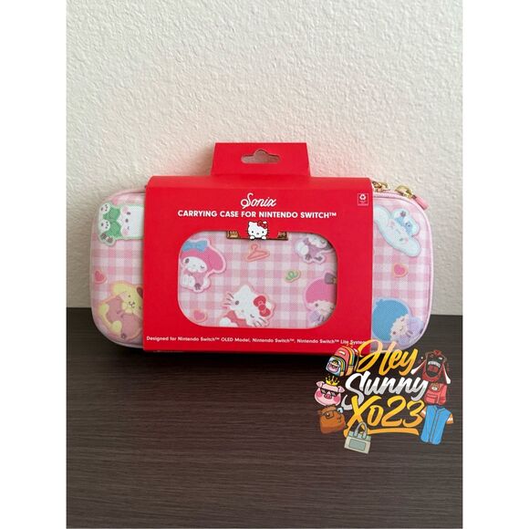 Sonix Sanrio Hello Kitty and Friends Gingham Nintendo Switch Carrying Case - Picture 1 of 4